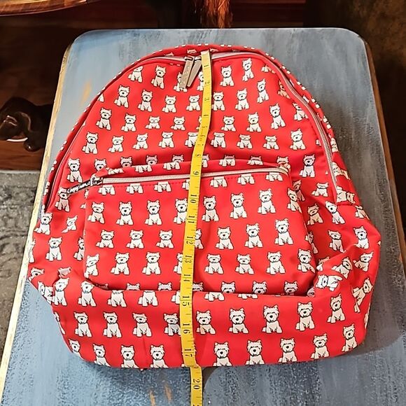 Marc Tetro Red Backpack White Scottish Dogs - Picture 13 of 14